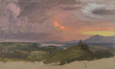 Sunset in the Hudson Valley by Frederic Edwin Church